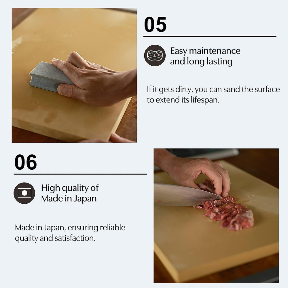 Asahi Cookin Cut à l'échelle avec main illustrant taille pratique
