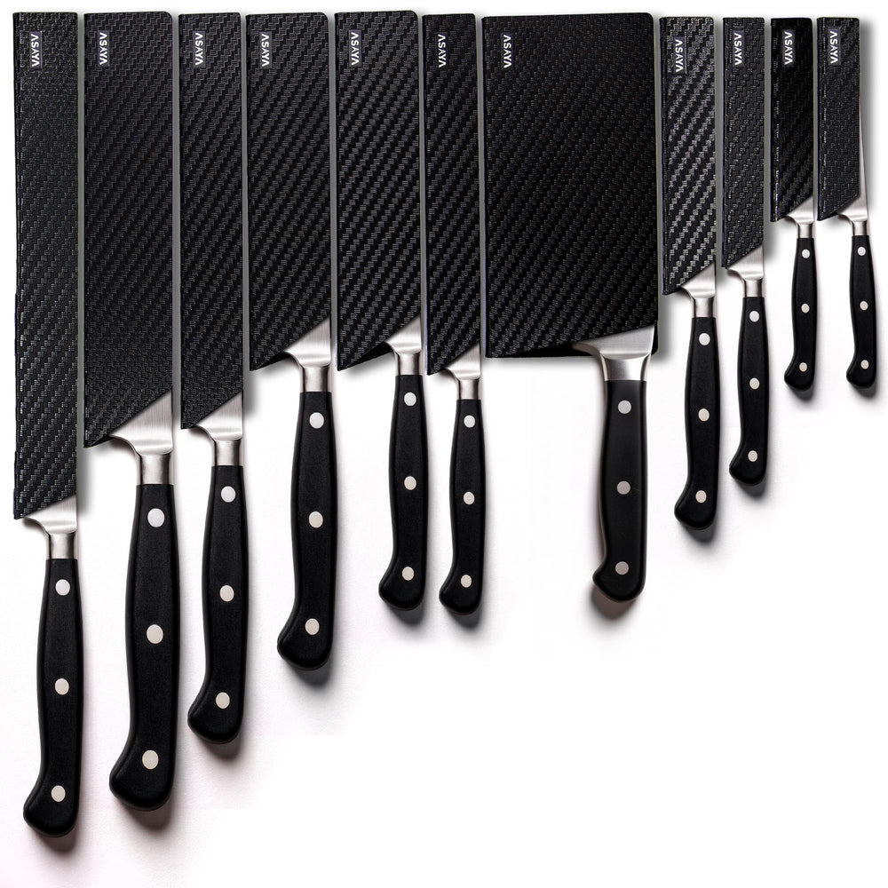 Asaya packaging avant montrant le lot de 11 protège-lames, protection pratique
