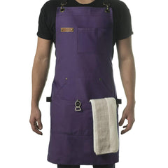 Asaya tablier violet face montrant protection et style