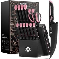 ASETY coffret 15 couteaux vue d'ensemble utile pour organiser la cuisine
