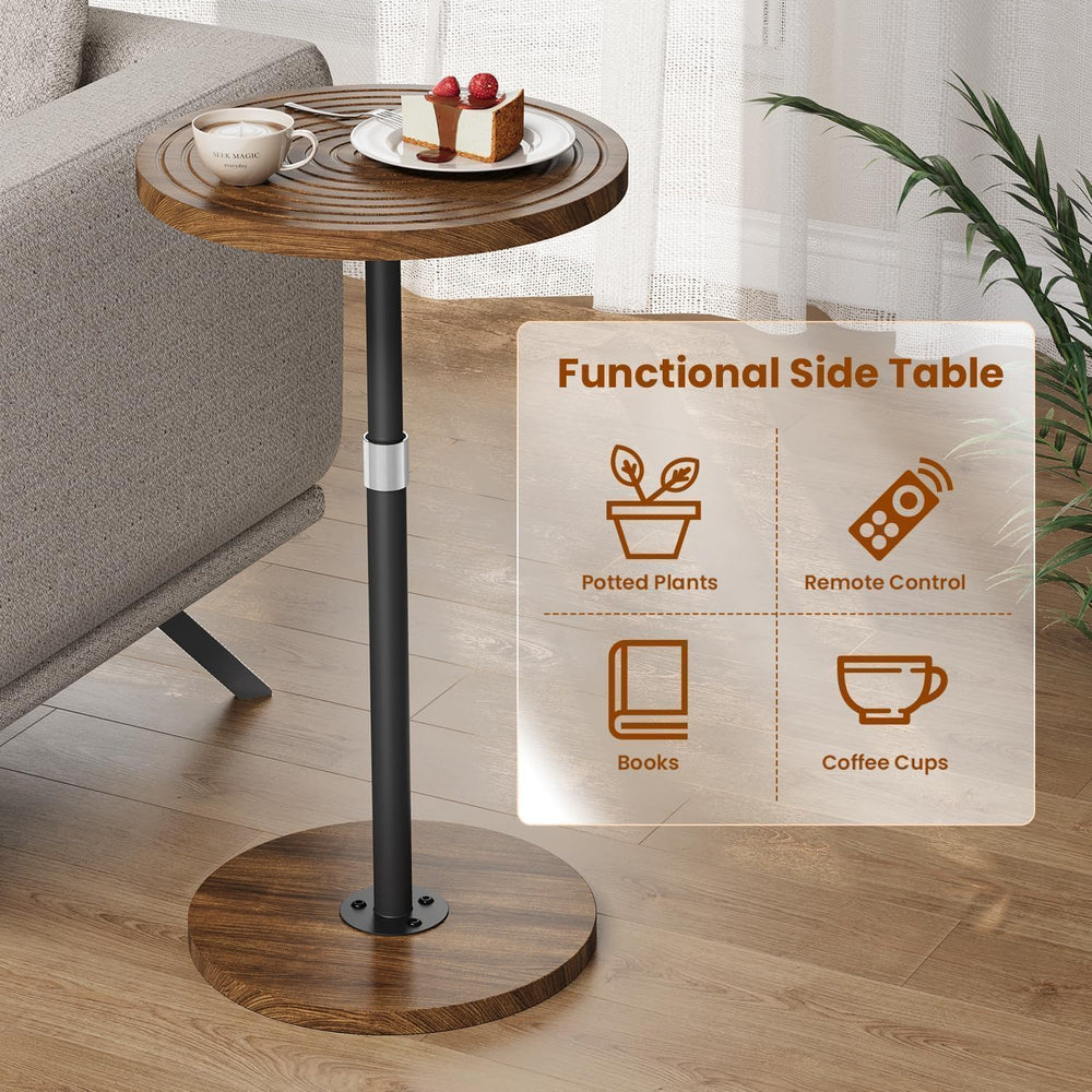 Asgolion table utilisée près d'un canapé, accessibilité pour apéritifs et livres