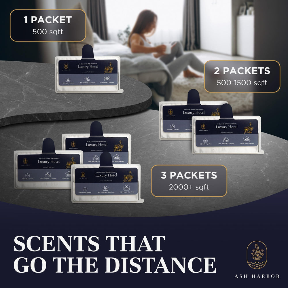 Ash Harbor étiquette Luxury Hotel signalant parfum élégant et discret