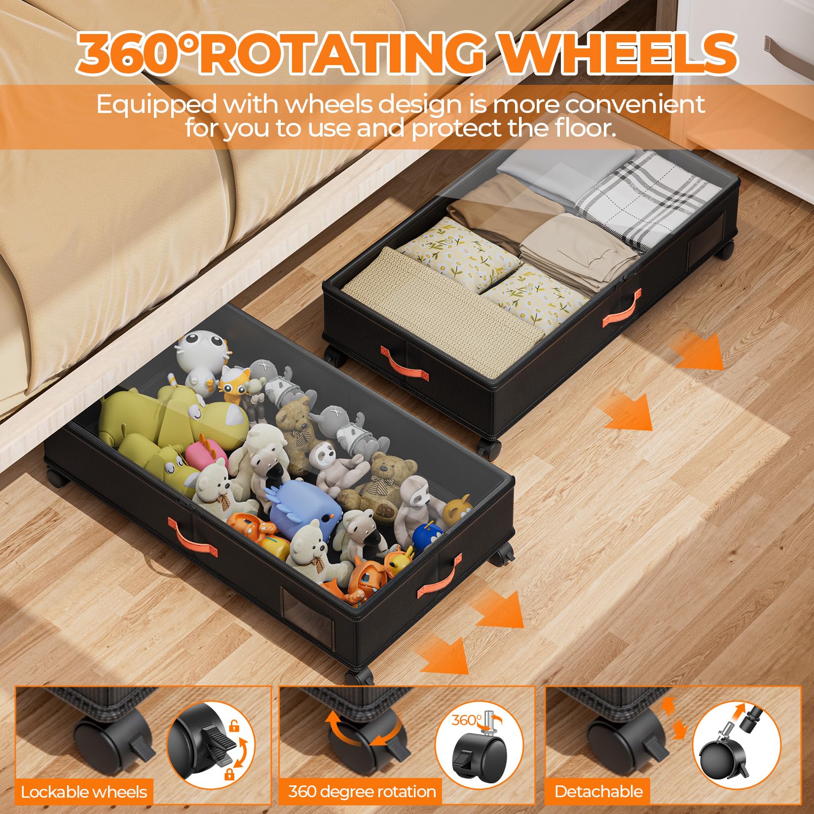 Ashwanth roulettes 360° facilitant le déplacement silencieux sur sols durs