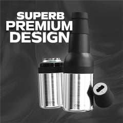 asobu frosty montrant canette et bouteille adaptées simultanément