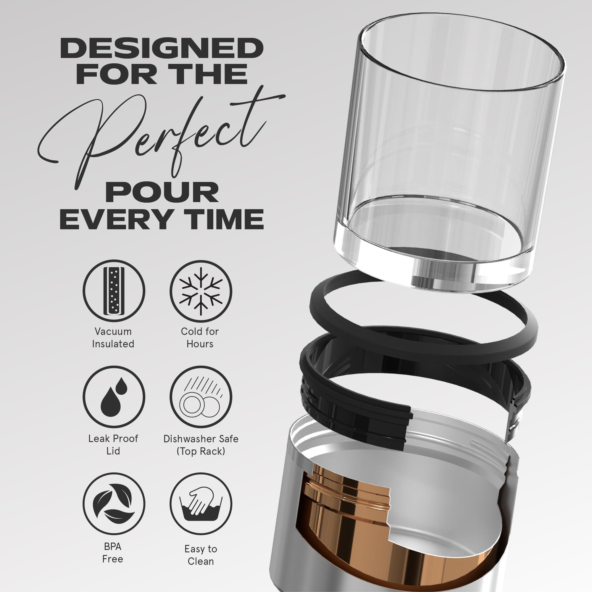 asobu verre en usage avec glaçons conservant fraîcheur et saveur