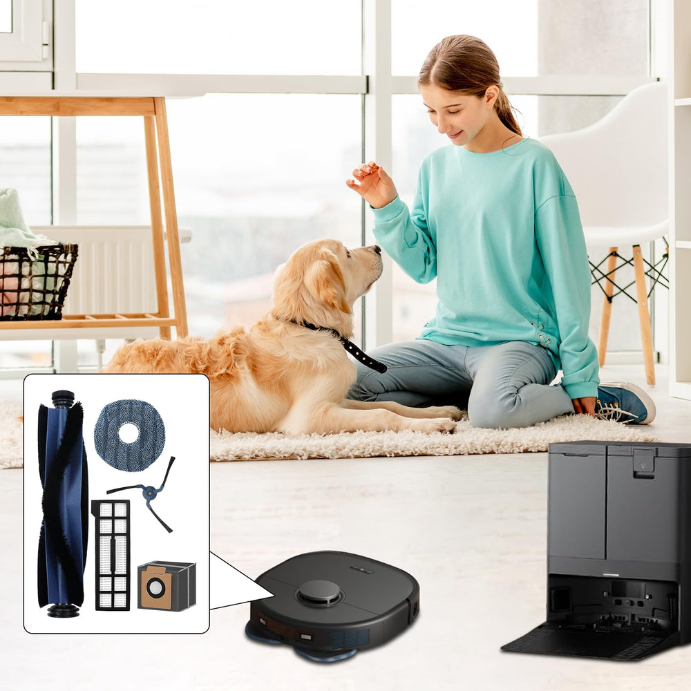 Asrhine kit installé sur robot Eufy X10 Pro Omni démontrant compatibilité et gain de performance