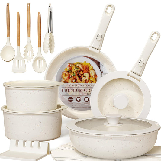 Astercook ensemble 21 pièces montrant gain de place et polyvalence