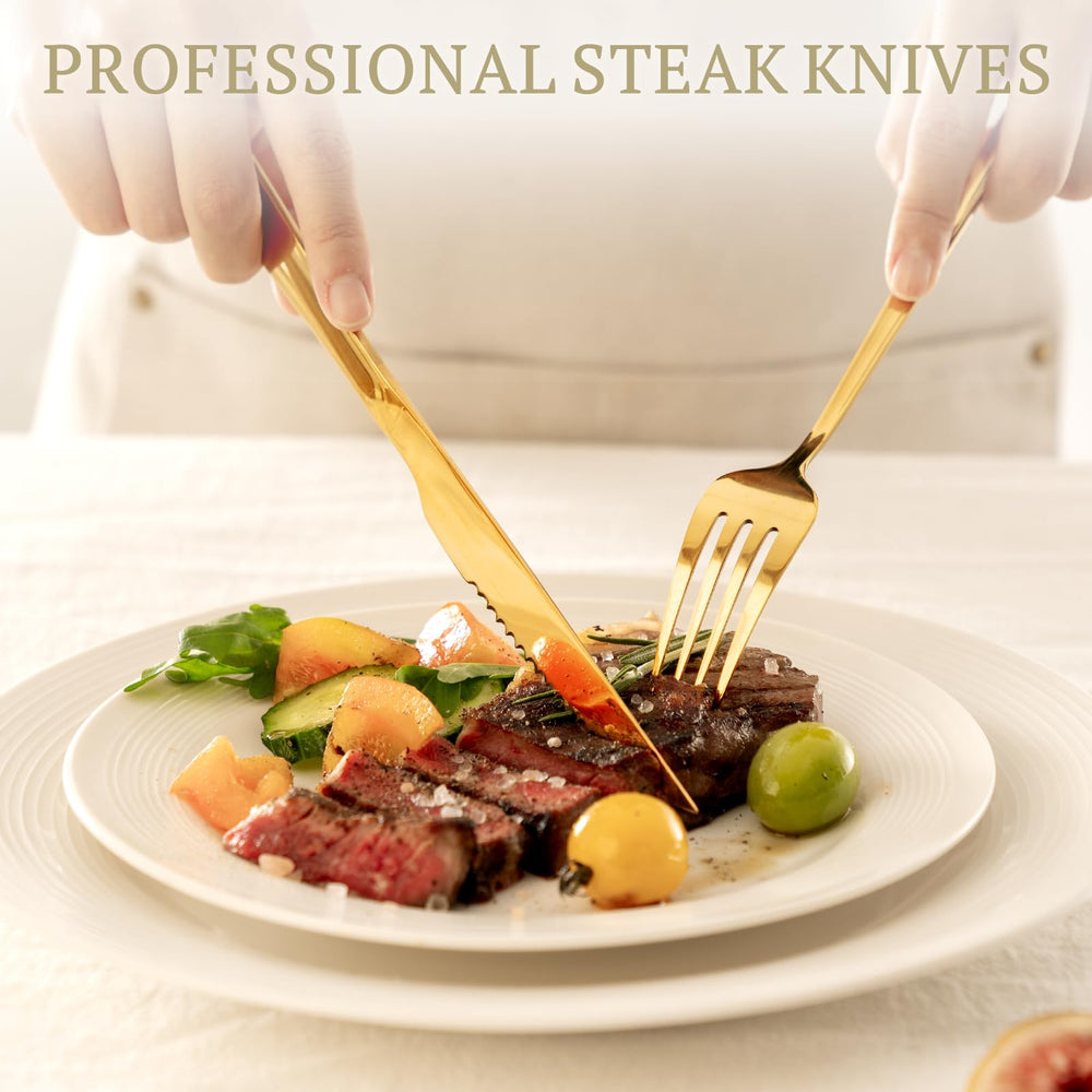 Astercook couteau à steak dentelé montrant coupe nette