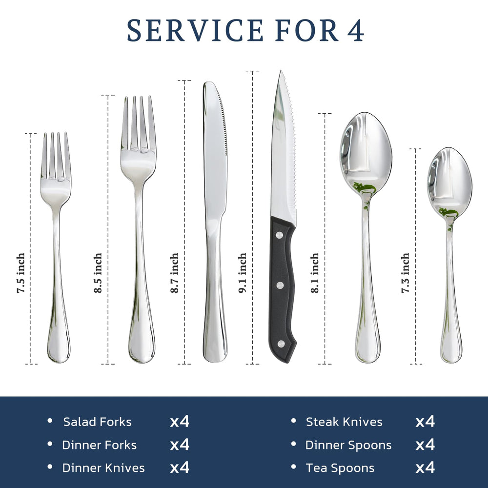 Astercook disposition 24 pièces montrant les éléments inclus du set