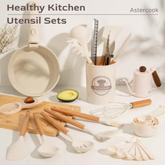 Astercook détail du manche en bois offrant prise confortable