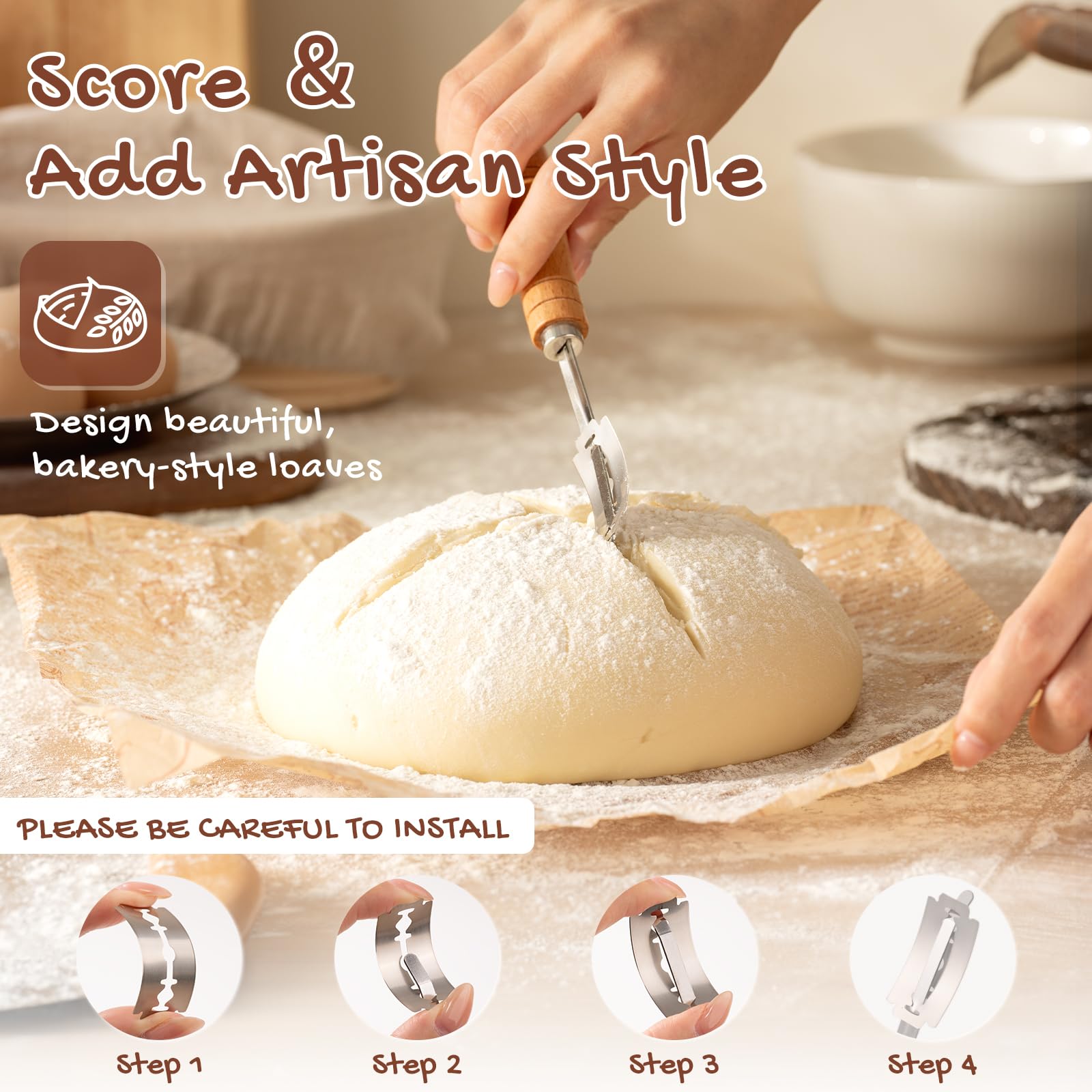 Astercook outils de façonnage racloir et lame permettant scoring précis