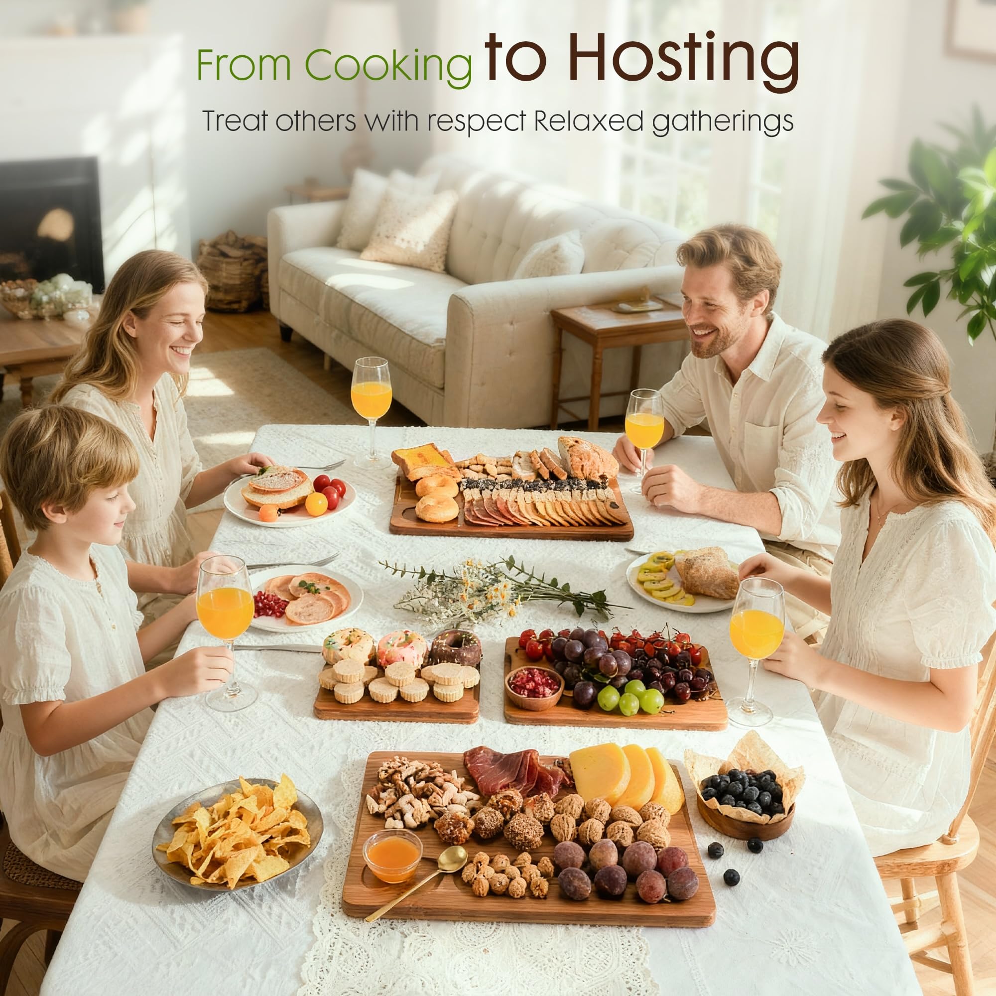 Astercook planche face lisse utilisée pour servir charcuterie et fromages