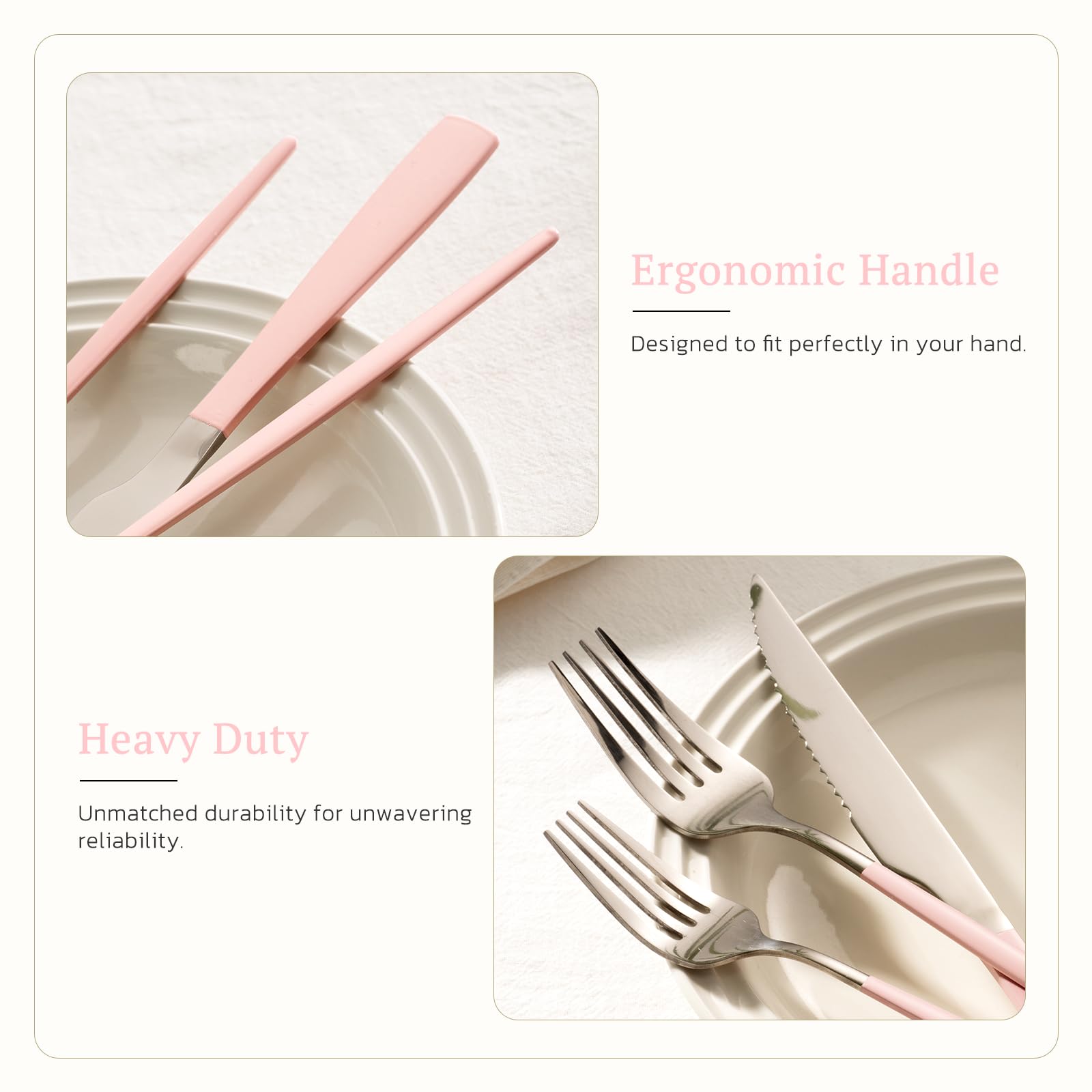 Astercook manche rose soulignant l'esthétique moderne et l'attrait décoratif