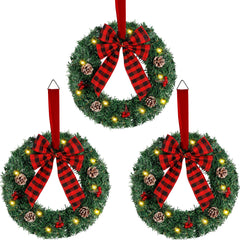 ATDAWN couronne mini sur porte montrant accueil festif