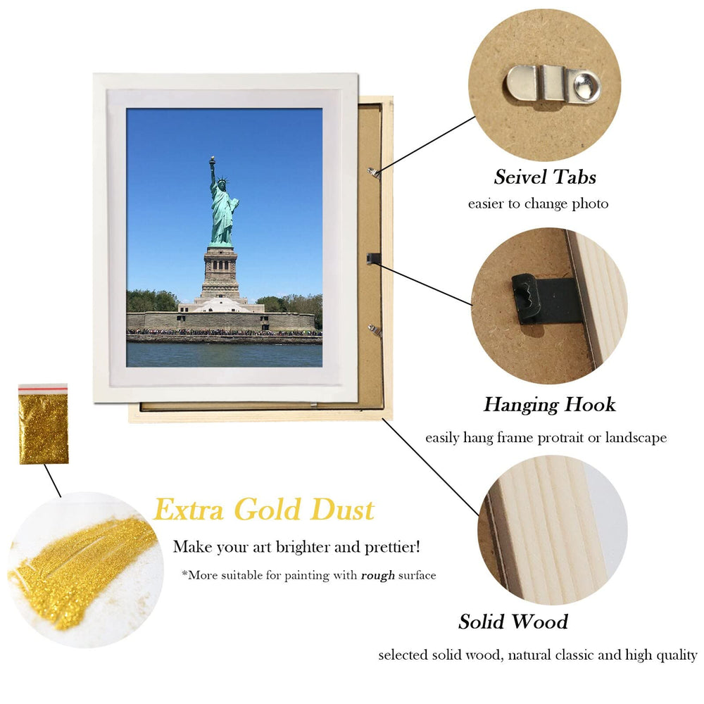 Atogafigo cadre en usage avec diamond painting mis en valeur au mur