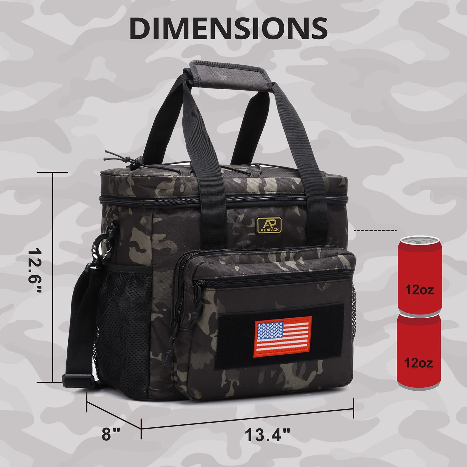 ATRIPACK comparaison d’échelle 22L montrant capacité réelle