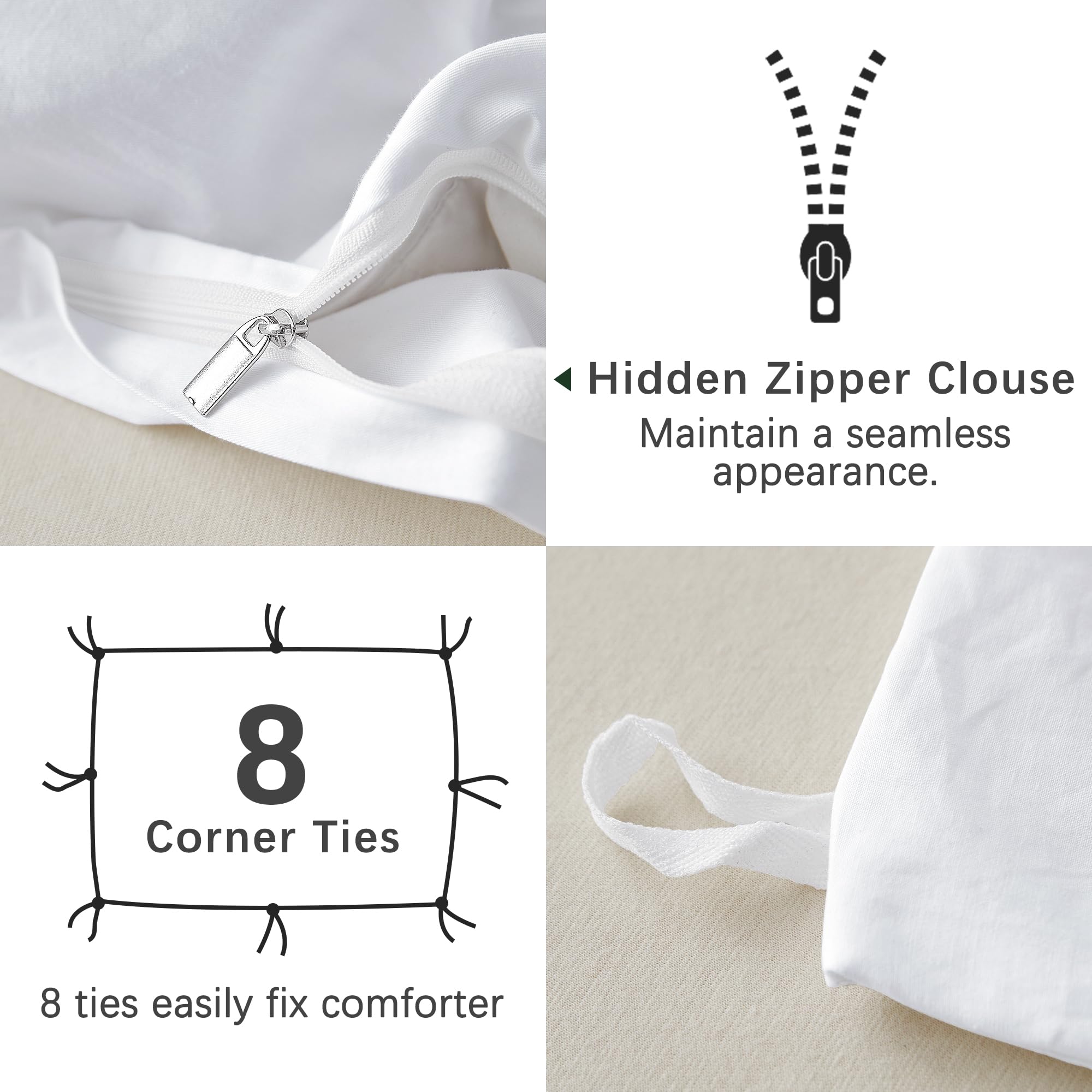 ATsense liens d'angle renforcés, fixation sûre de la couette intérieure
