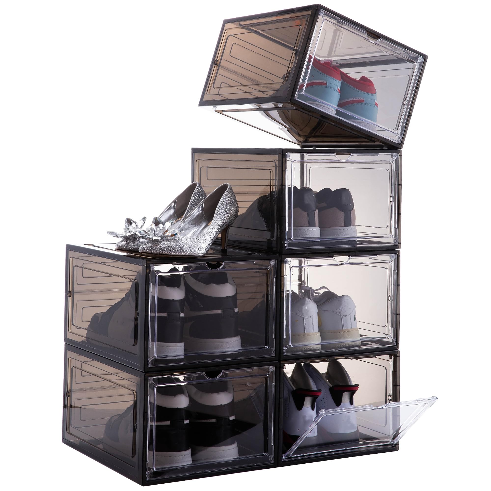 Attelite vue avant transparente montre chaussures rapidement