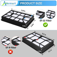 Attemart filtre installé dans aspirateur Kenmore démontrant gain de performance