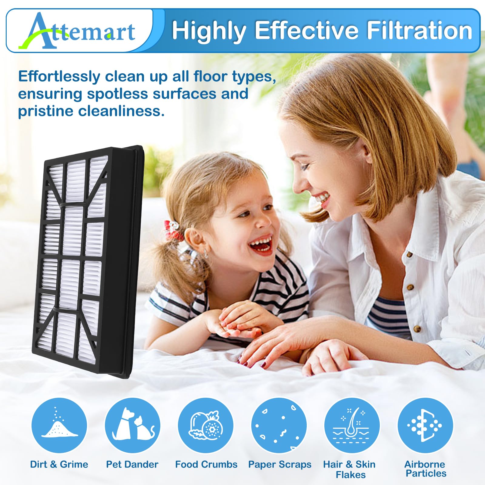 Attemart mini brosse incluse pour entretien et prolongation de vie du filtre