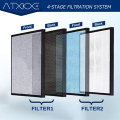 ATXKXE préfiltre bleu capturant poils et particules plus grosses
