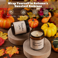 Auelife bougie Ginger Pumpkin allumée créant ambiance chaleureuse