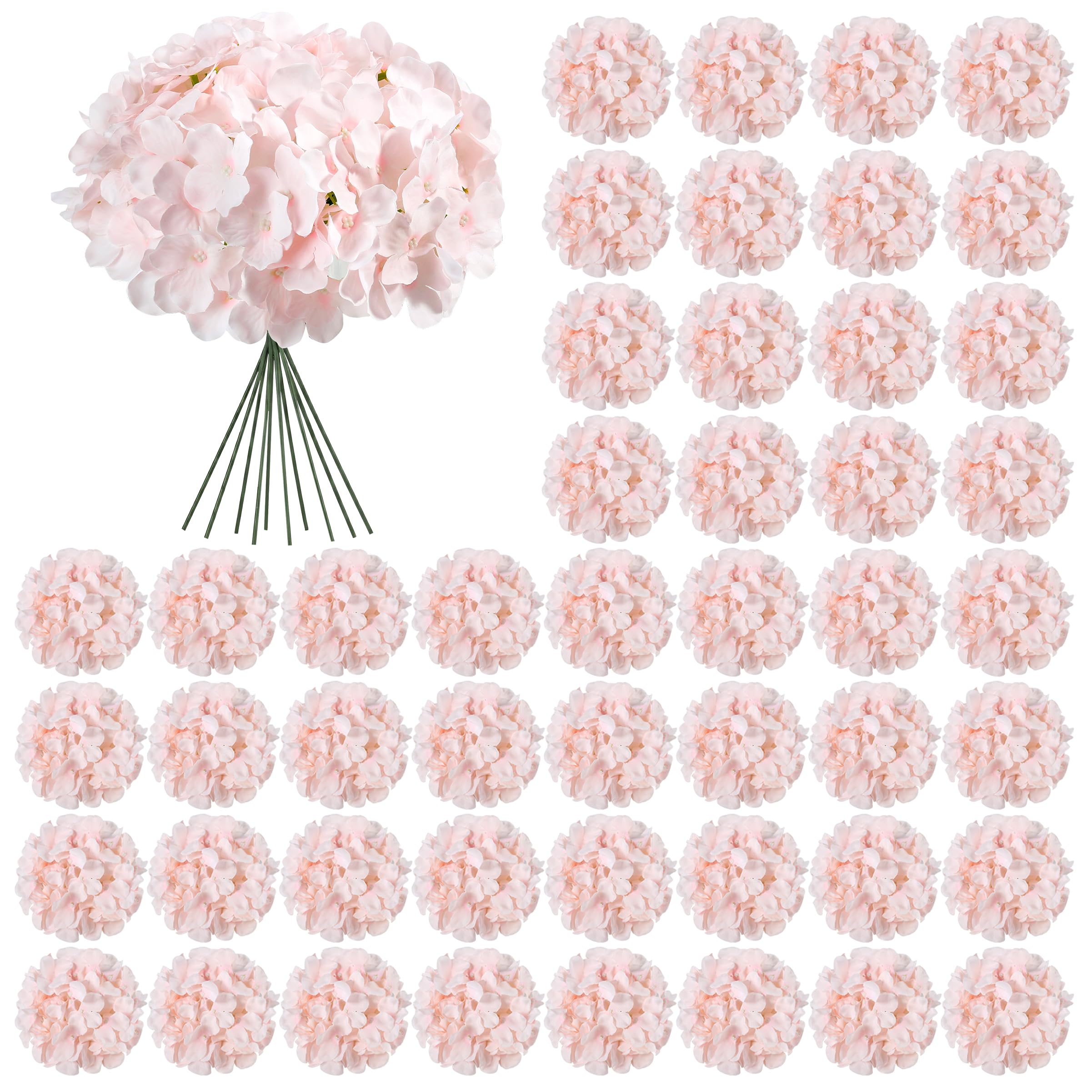 Auihiay tête d'hortensia rose montrant la forme réaliste et durabilité