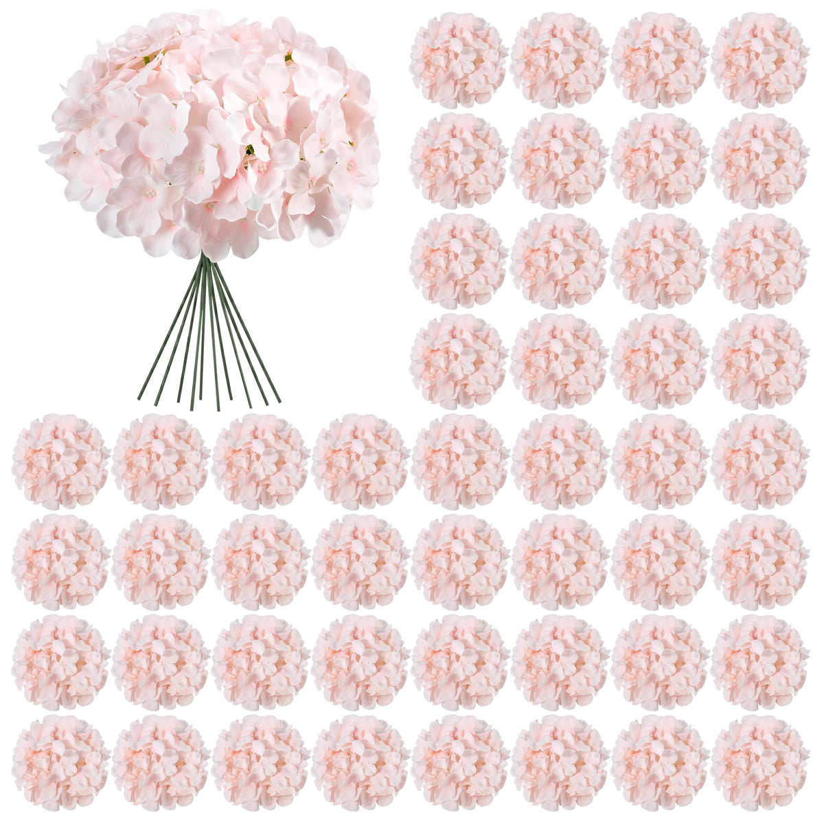 Auihiay tête d'hortensia rose montrant la forme réaliste et durabilité