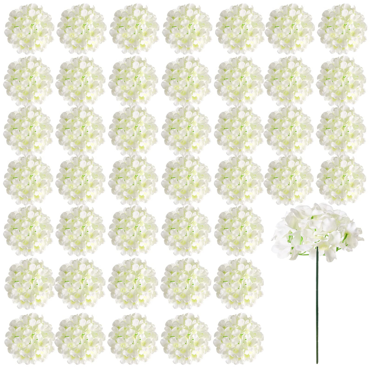 Auihiay tête d'hortensia vue de face apportant un rendu réaliste et élégant