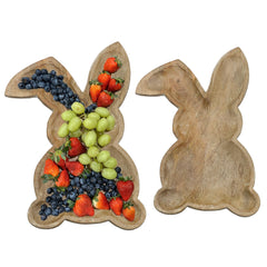 AuldHome Design plateau face avant montrant silhouette lapin et charme farmhouse