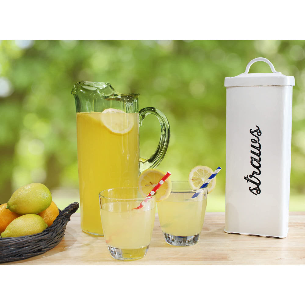 AuldHome Design porte-pailles en usage avec pailles, accès facile et pratique