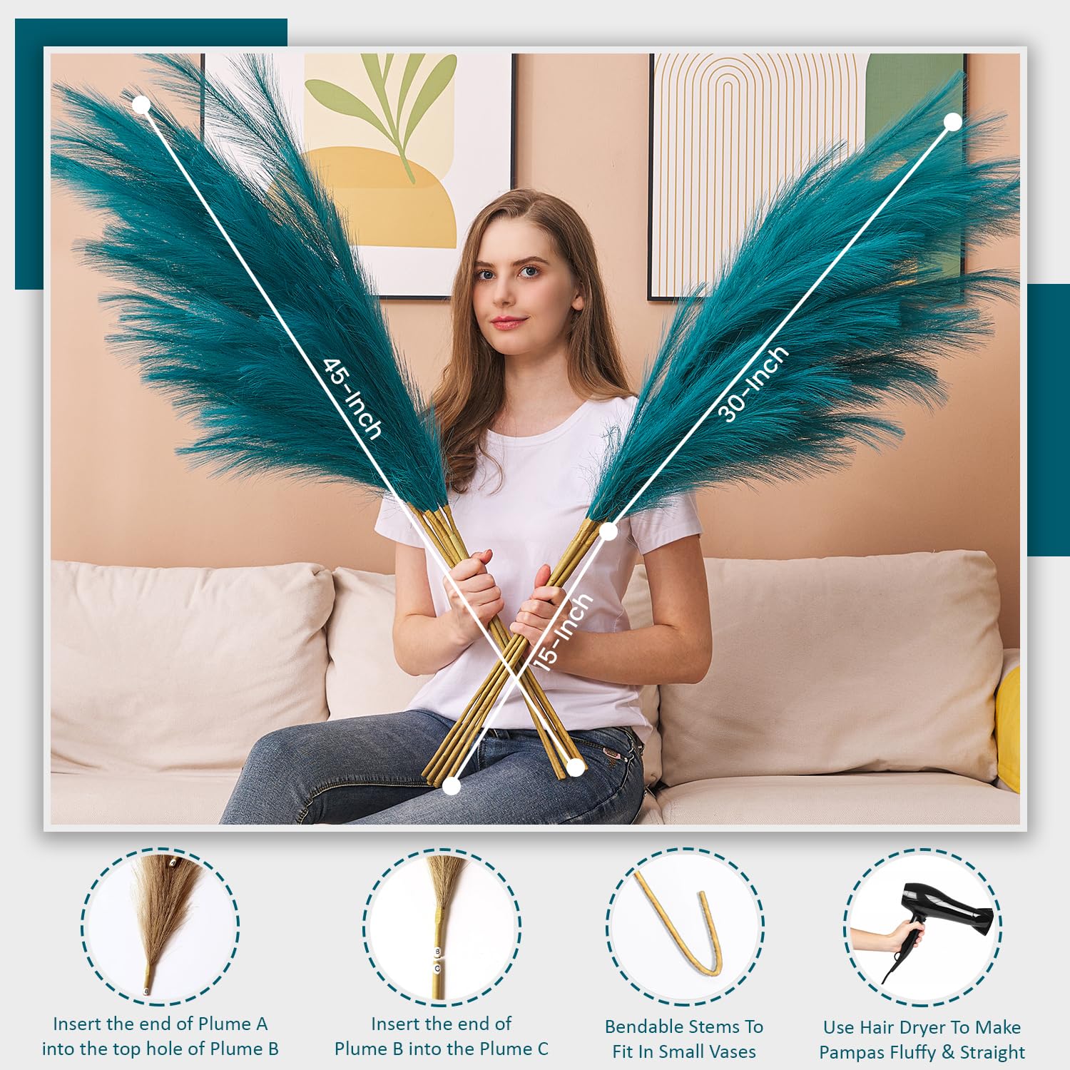 Aurora Prime comparaison de hauteur 45 pouces, idéal pour vases au sol