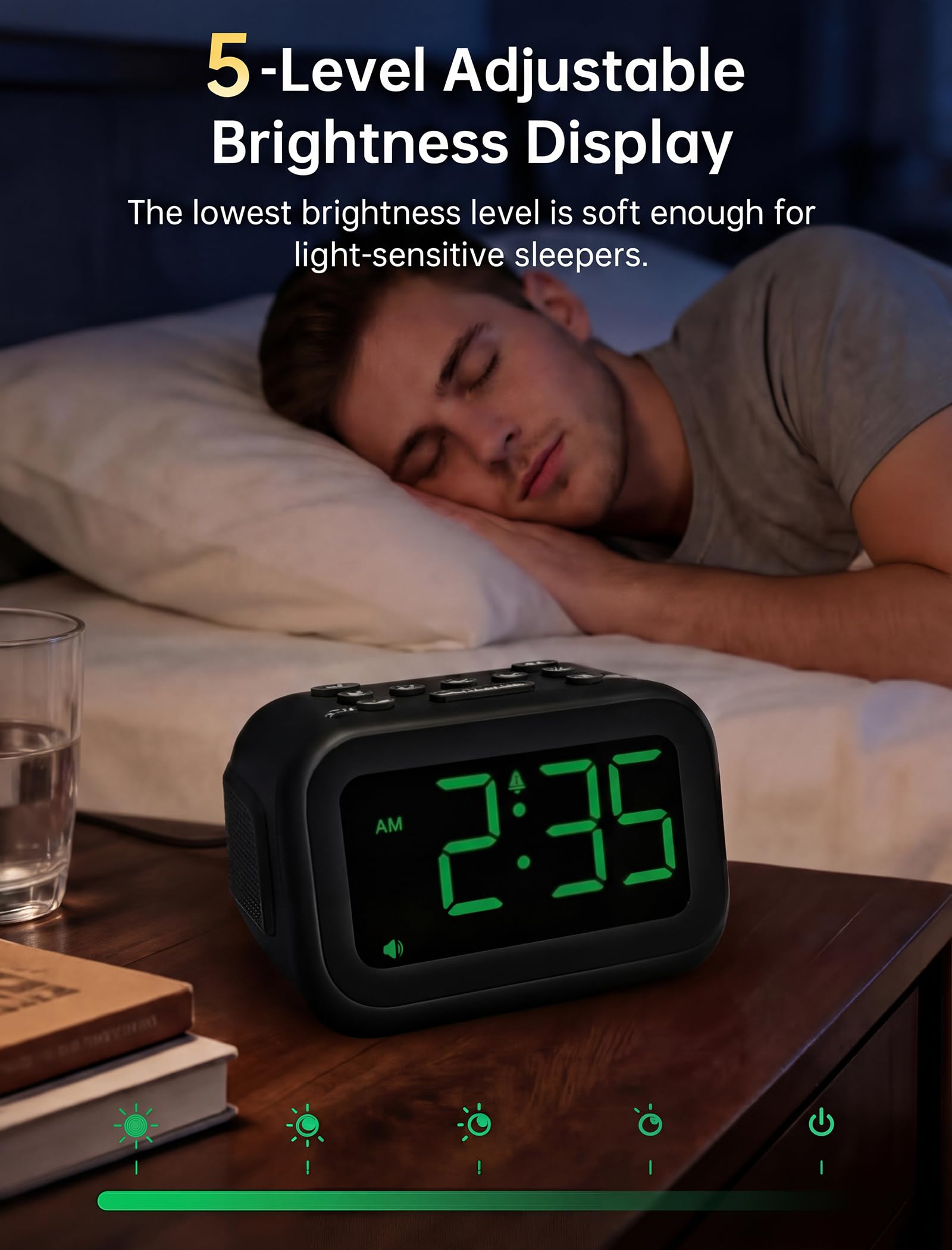 AuroraCalm écran la nuit avec dimmer réglé bas pour confort visuel nocturne