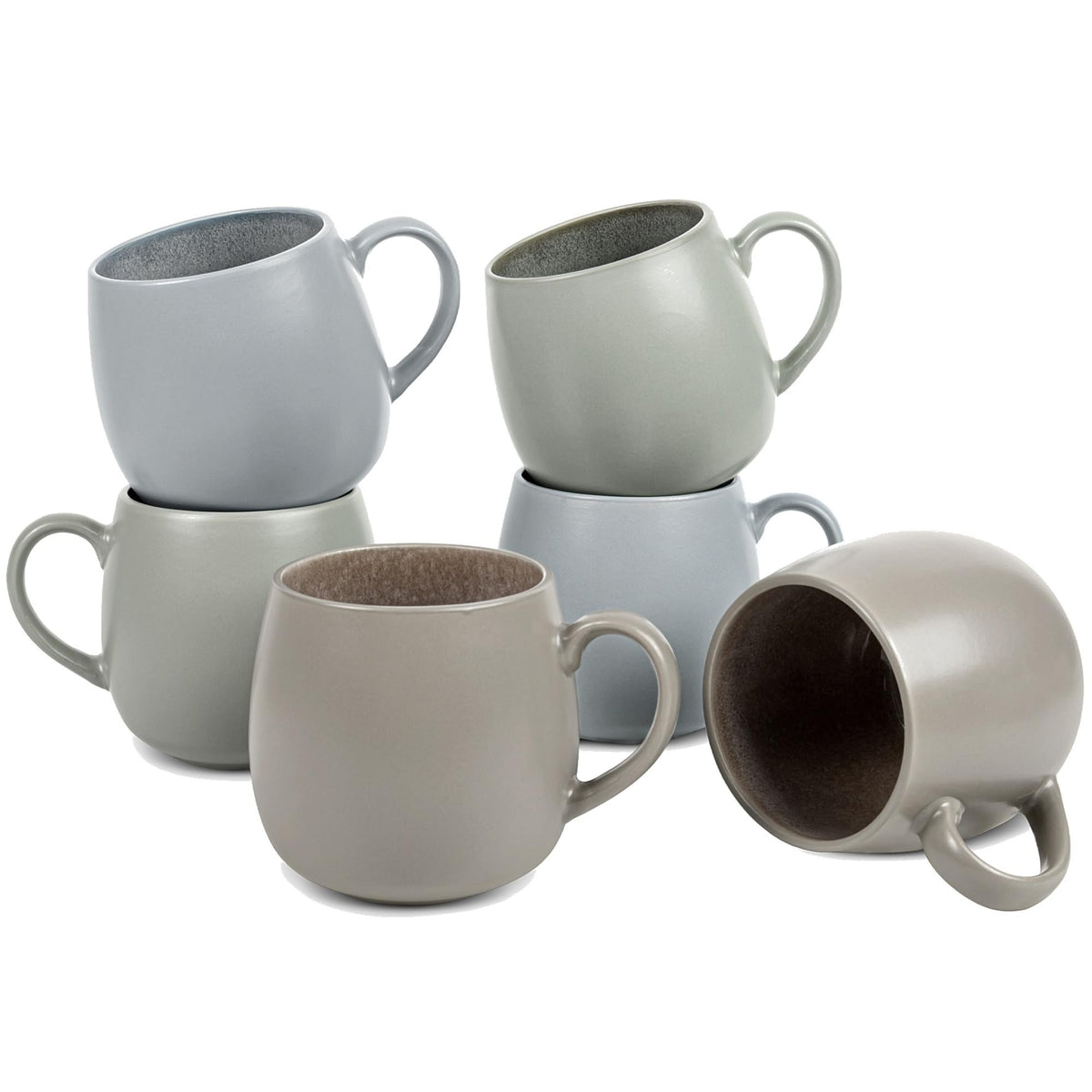 Ava Nord lot de 6 mugs face avant, design scandinave et neutralité élégante