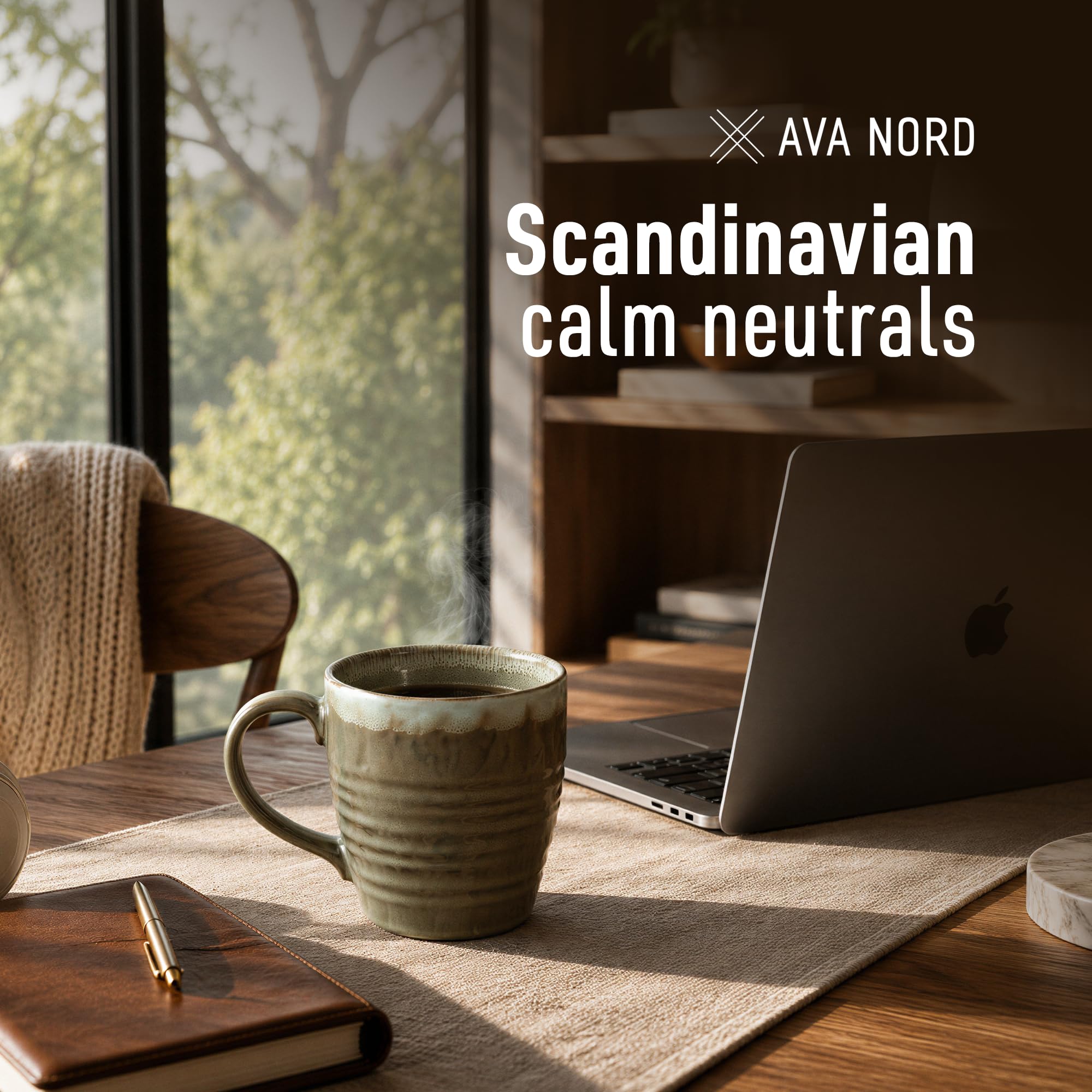 Ava Nord mug posé sur table décorée suggérant intégration déco chaleureuse