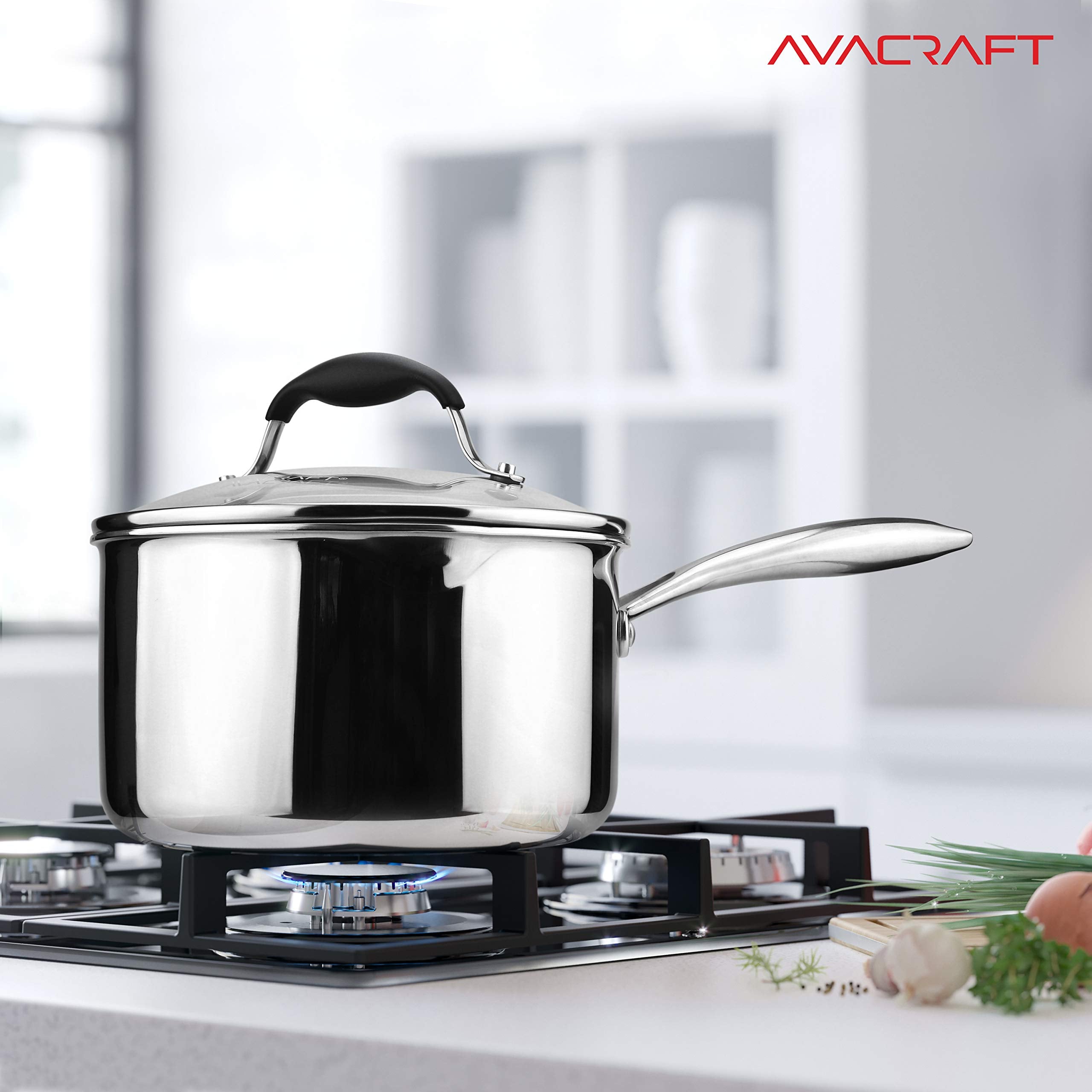 AVACRAFT casserole en usage sur plaque induction, chauffe uniforme