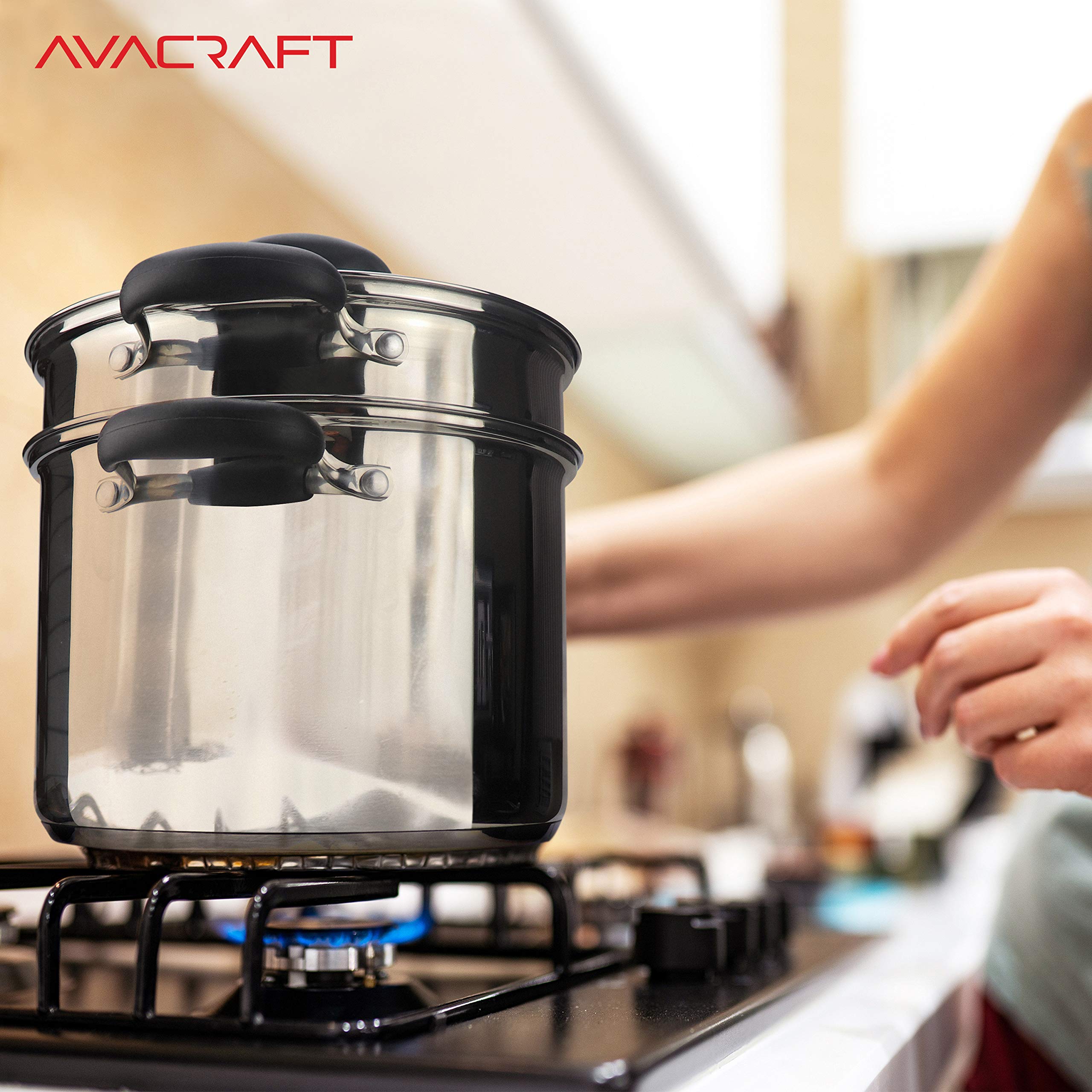 AVACRAFT poignées silicone gros plan assurant prise sûre et protection thermique