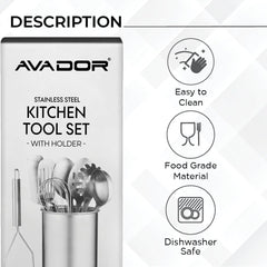 Avador porte-ustensiles sur plan de travail illustrant gain de place pratique