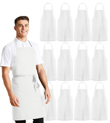Avalon Kitchen tablier blanc vue de face protégeant vêtements professionnelle