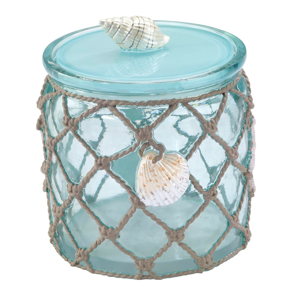 Avanti Linens bocal Seaglass face avant montrant la teinte bleu‑vert et rangement organisé