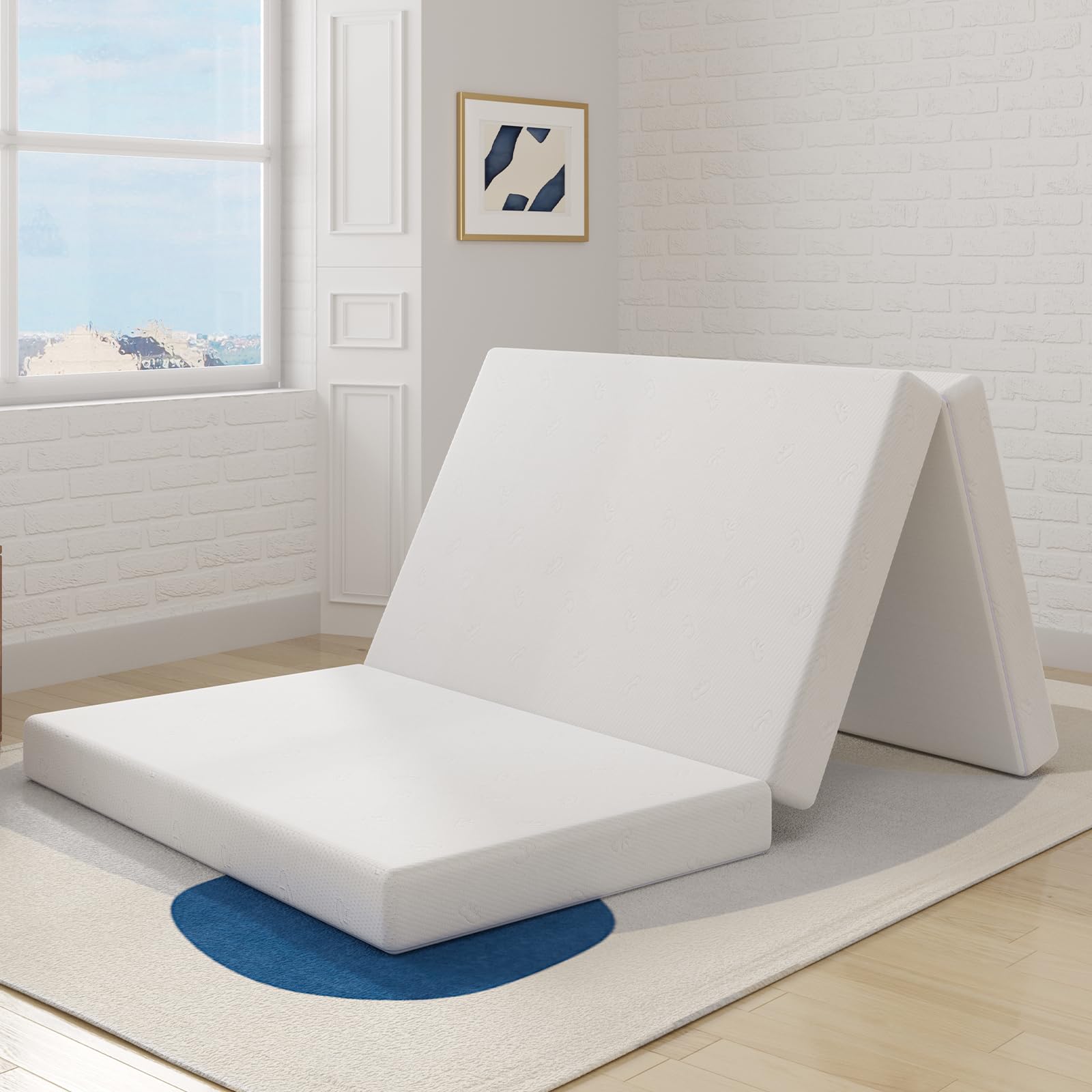 Avenco matelas pliable face avant montrant le confort et la finition