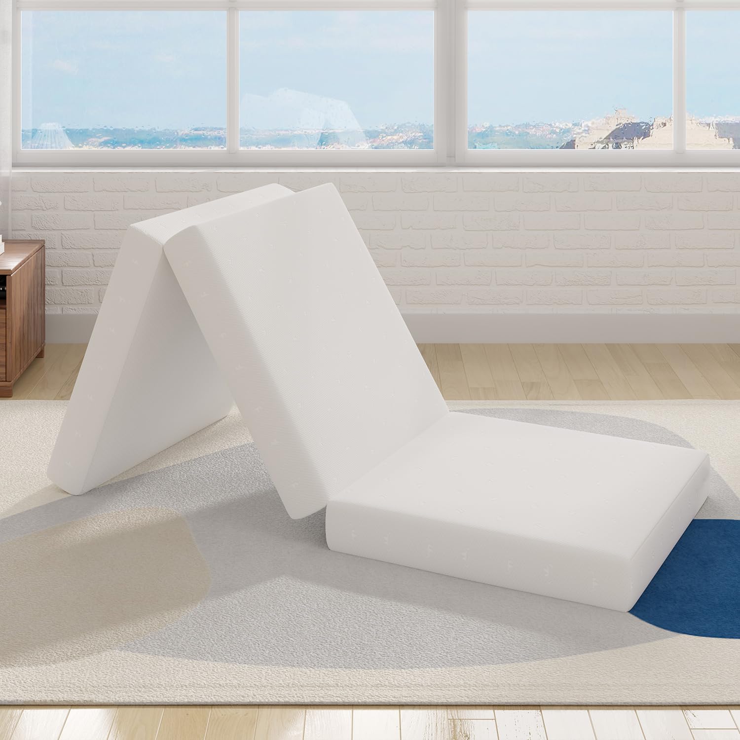 Avenco matelas tri-fold face avant montrant design compact et confort