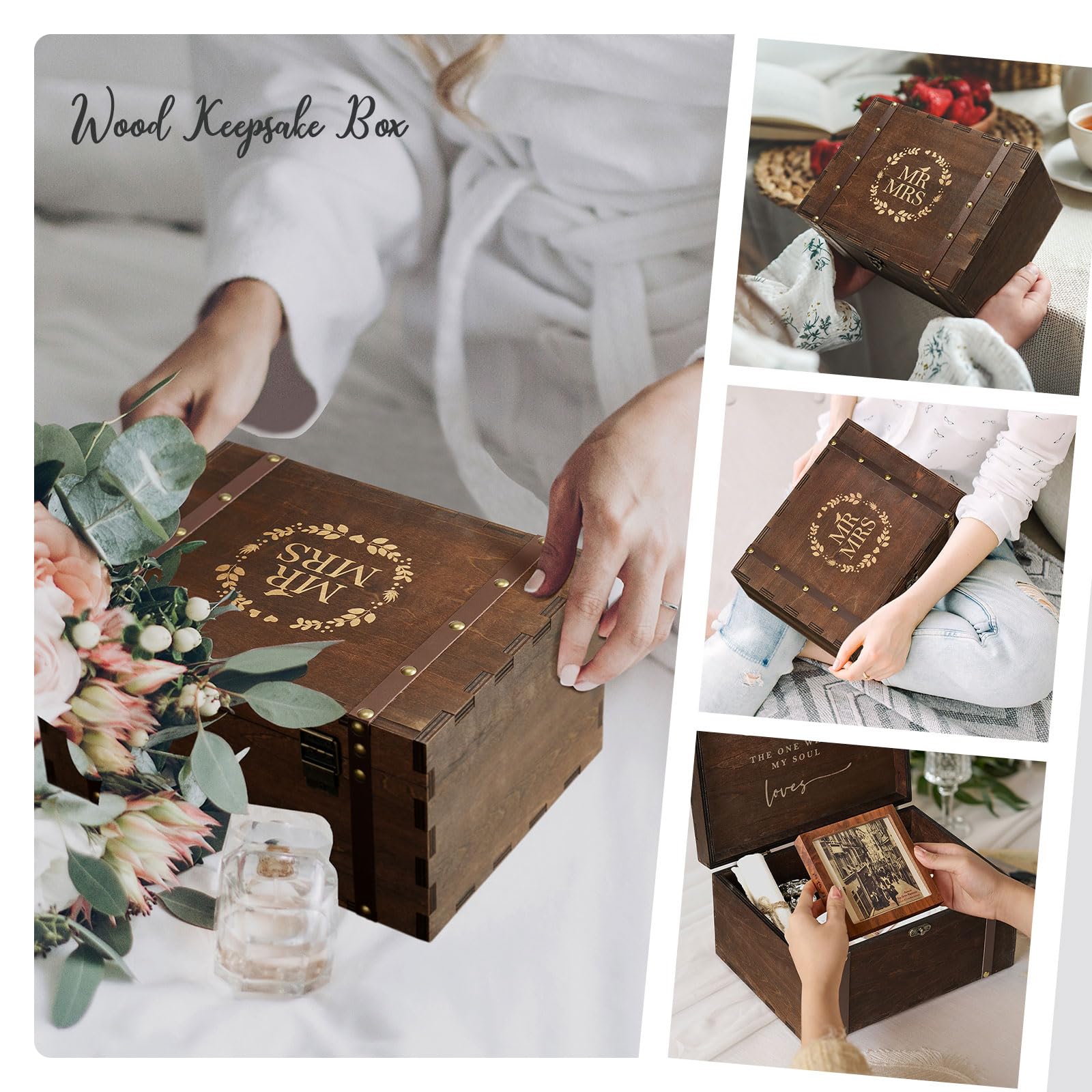 AW boîte Mr and Mrs dans décor mariage bénéfice cadeau cérémonial élégant
