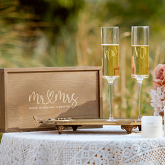 AW verre profil gravé MR MRS, finition artisanale et symbolique