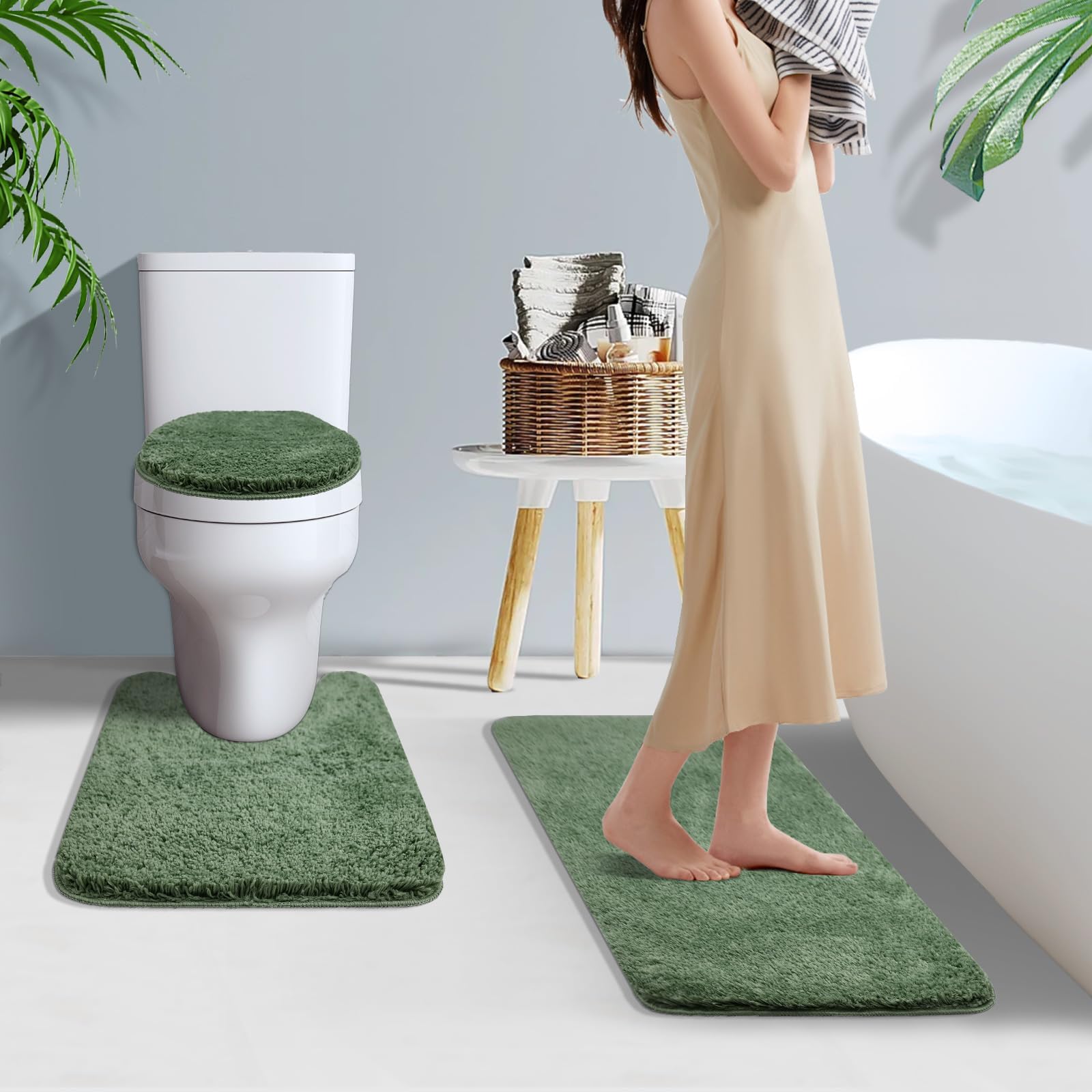 Baahrnom tapis de toilette placé près des WC pour absorption et sécurité