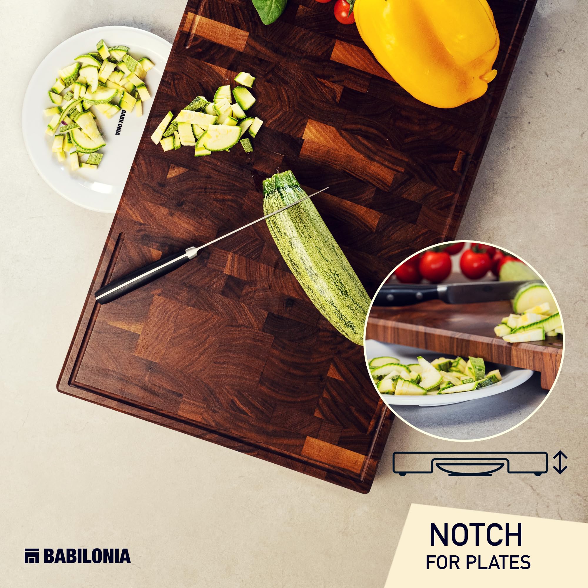 BABILONIA face réversible utilisée comme plateau de service