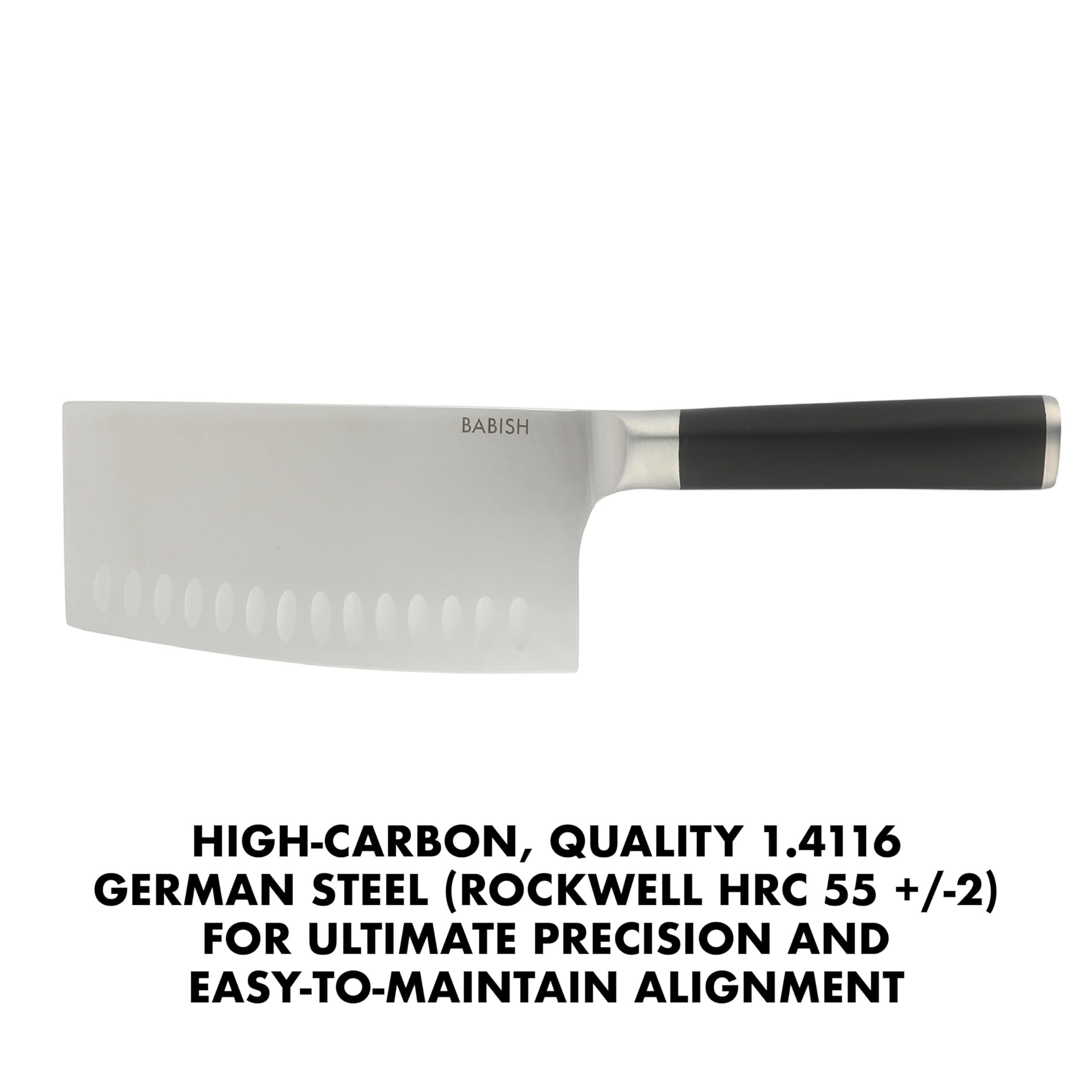 Babish cleaver en action découpant viande efficacement et rapidement