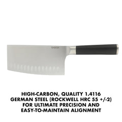 Babish cleaver en action découpant viande efficacement et rapidement