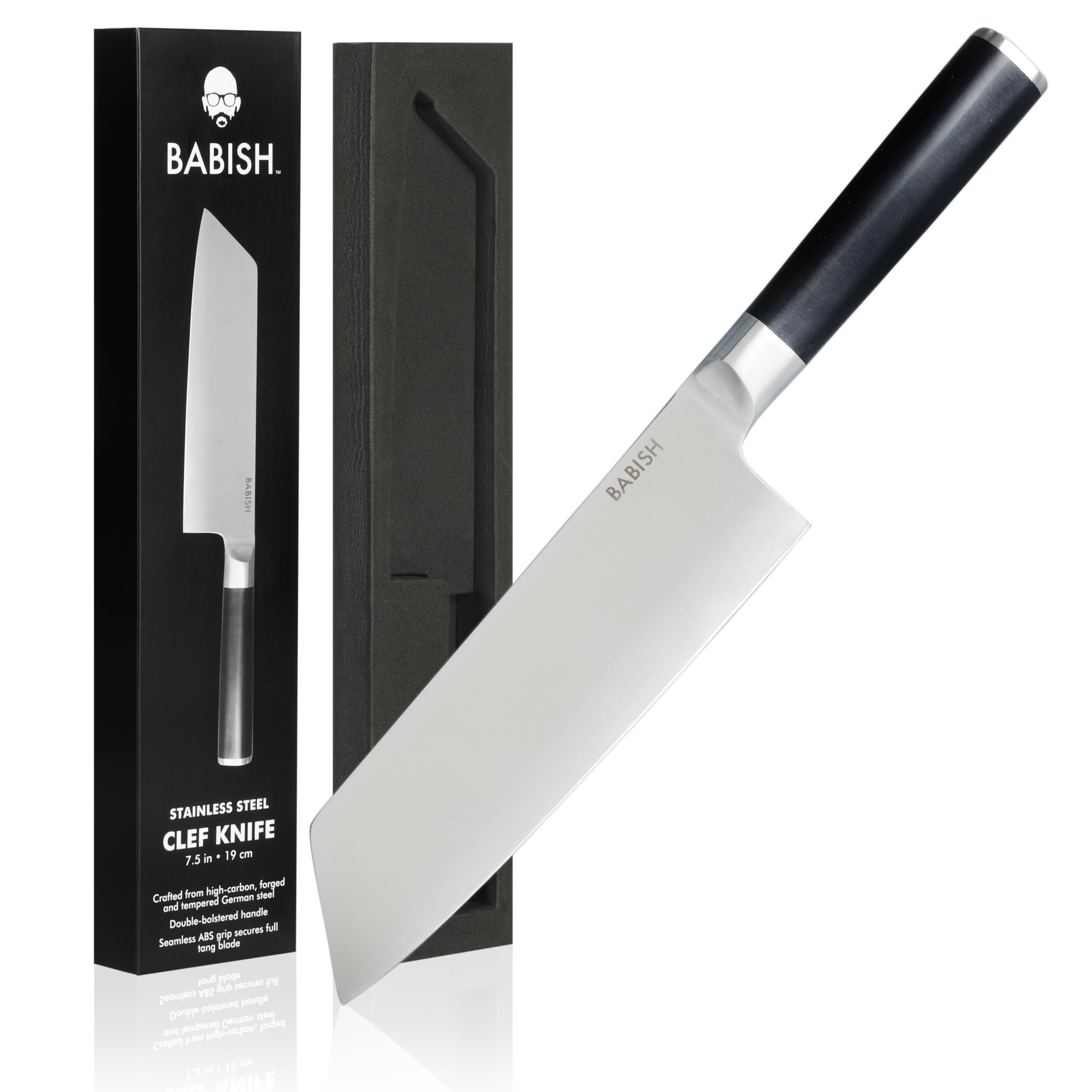 Babish Clef face avant montrant la lame et l'équilibre