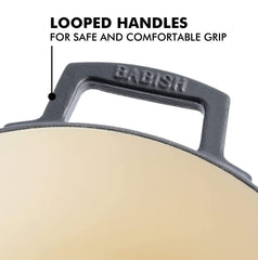 Babish cocotte en usage sur plaque montrant une cuisson uniforme et durable